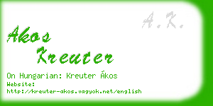 akos kreuter business card